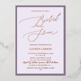 ArtsApp Luxe Calligraphy Stof Paarse Roos Goud Folie Uitnodiging