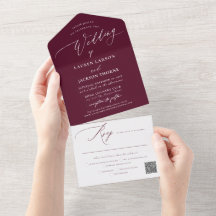 ArtsApp Modern Calligrafie Burgundy Wedding