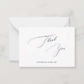 ArtsApp Navy Blue Luxe Calligrafie Hartelijk dank Notitiekaartje (Voorkant)