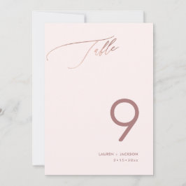 ArtsApp Nep Rose Goud Luxe Calligrafie Tafel Numme Kaart
