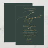ArtsApp Nepgoud Bosgroene Verlovingsuitnodiging Kaart (Voorkant / Achterkant)