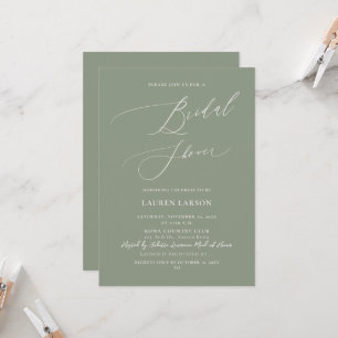 ArtsApp Olive+Sage Calligraphy Bruiloftsborrel Kaart