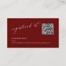 ArtsApp QR Code Burgundy Registry Luxe Calligrafie