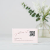 ArtsApp QR-code register nep roosgoud schrift Informatiekaartje (Staand voorkant)