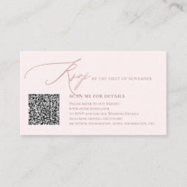 ArtsApp QR-code RSVP neprozen rozen goud kalligraf Informatiekaartje
