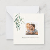 ArtsApp QR Code RSVP Waterverf Alabaster Roos Notitiekaartje (Achterkant)