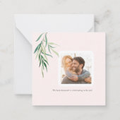 ArtsApp QR Code RSVP Waterverf Blush Roze Roos Notitiekaartje (Achterkant)