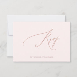 ArtsApp RSVP Nep Rose Goud Luxe Kalligrafie Kaartje