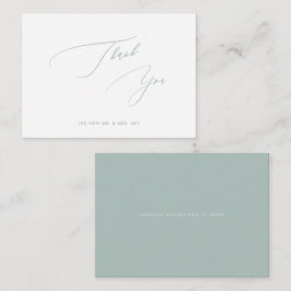 ArtsApp Sage Green Luxe Calligrafie Hartelijk dank Notitiekaartje