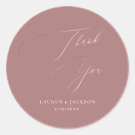 ArtsApp Stof Roze Goud Bedankt Doe-Het-Zelf Kleur Ronde Sticker