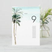 ArtsApp Tropical Paradise Beach Palms Tafelnummer (Staand voorkant)