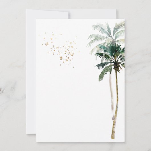 ArtsApp Tropisch Paradijs Breeze Palmen Luau Kaart (Achterkant)