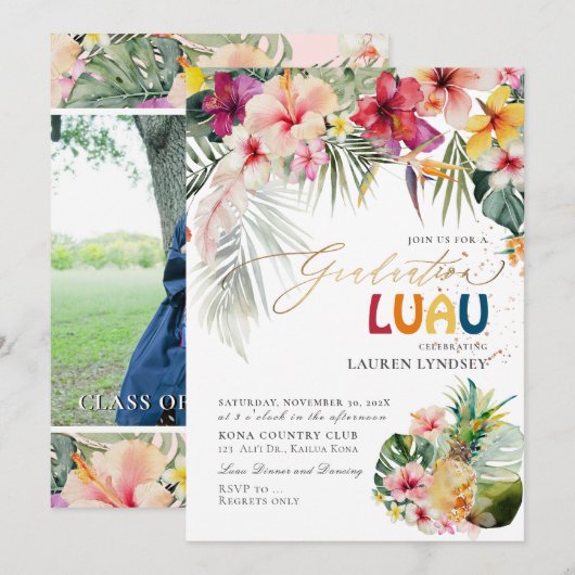 ArtsApp Tropisch Paradise Afstuderen Luau Kaart (Voorkant / Achterkant)