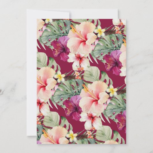 ArtsApp Tropisch Paradise Faux Gold Brunch+Bubble Kaart (Achterkant)