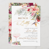 ArtsApp Tropisch Paradise Faux Gold Brunch+Bubble Kaart (Voorkant / Achterkant)