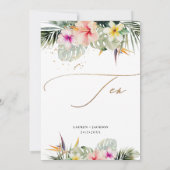 ArtsApp Tropisch Paradise Faux Gold Table Ten Kaart (Achterkant)