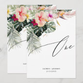 ArtsApp Tropisch Paradise Gold Dust Table One Kaart (Voorkant / Achterkant)