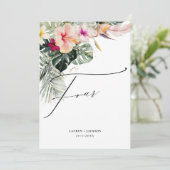 ArtsApp Tropisch Paradise Gold Dust Table Vier Kaart (Staand voorkant)