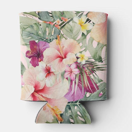 ArtsApp Tropisch Paradise Hibiscus Monstera Blikjeskoeler (Achterkant)