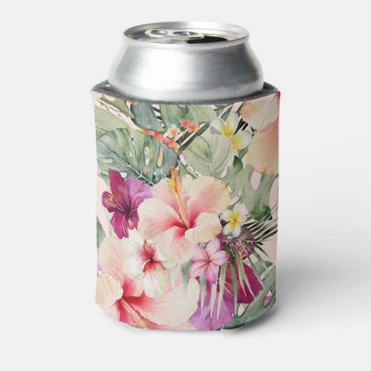 ArtsApp Tropisch Paradise Hibiscus Monstera Blikjeskoeler (Blikje Achterkant)