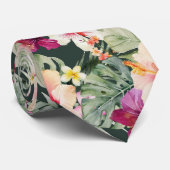 ArtsApp Tropisch Paradise verstelbaar patroon Stropdas (Opgerold)