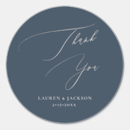 ArtsApp Zilver Calligraphy Bedankt DIY Kleur Ronde Sticker