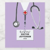 Artsdiploma Medicijnen Afstuderen Wijn Etiket (Enkel label)