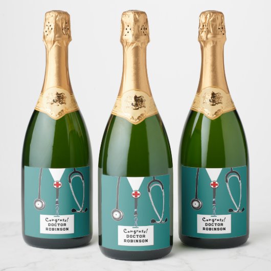 Artsdiploma Medische Faculteit Sparkling Wijnetiket (Flessen)