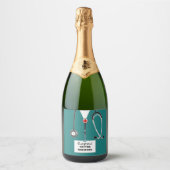 Artsdiploma Medische Faculteit Sparkling Wijnetiket (Voorkant)