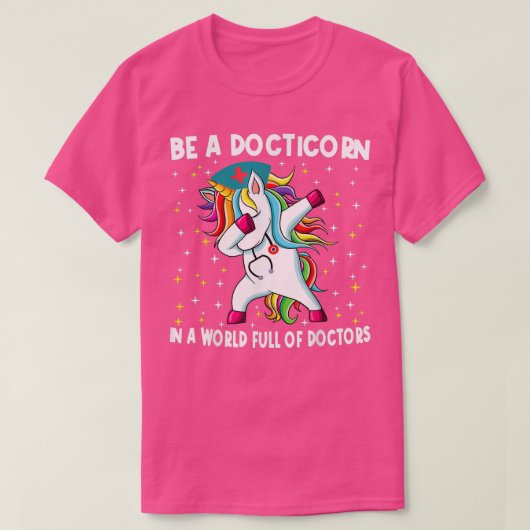 Artsen als een reguliere dokter die Unicorn T-shirt (Design voorkant)