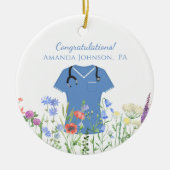 Artsen Assistent PA Blue Scrubs Keramisch Ornament (Voorkant)