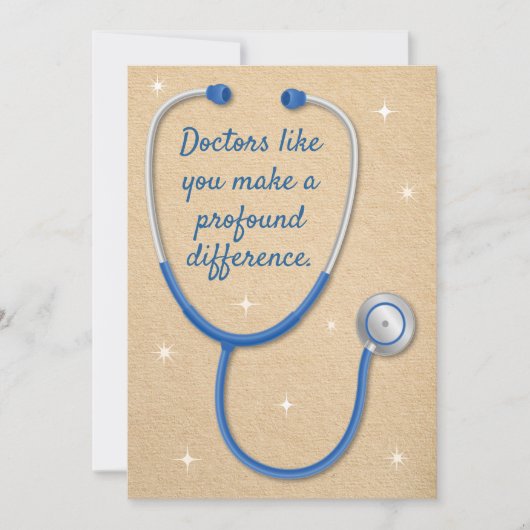 Artsen Bedankt U maakt een duidelijk verschil Kaart (Voorkant)
