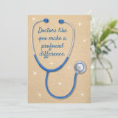 Artsen Bedankt U maakt een duidelijk verschil Kaart (Staand voorkant)
