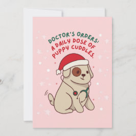 ARTSEN BESTELLEN EEN DAGELIJKSE DOSIS PUPPY KNUFFE FEESTDAGENKAART