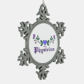 Artsen CS Snowflake Pewter kerstversiering Tin Sneeuwvlok Ornament (Links)