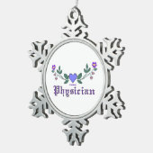 Artsen CS Snowflake Pewter kerstversiering Tin Sneeuwvlok Ornament (Rechts)