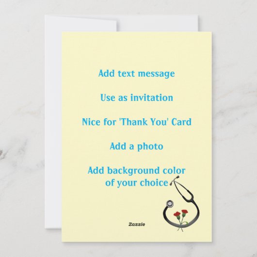 Artsen Dag Feestdagenkaart (Achterkant)