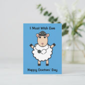 Artsen Dag Sheep Wish Ewe Funny personaliseren Briefkaart (Staand voorkant)
