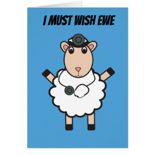 Artsen Dag Sheep Wish Ewe Funny Pun personaliseren