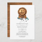 Artsen die de wijn verliezen Viering van het Monog Kaart (Voorkant / Achterkant)