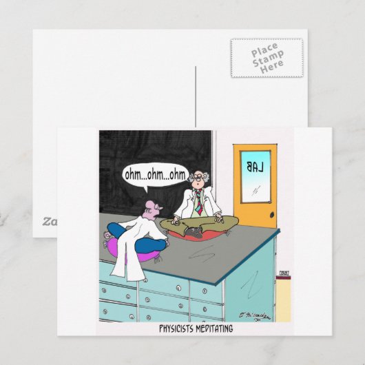 Artsen die mediteren briefkaart (Voorkant / Achterkant)