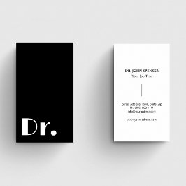 Artsen Elegant Zwart & Wit Medische Gezondheidszor Visitekaartje