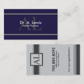 Artsen en medisch Visitekaartje - Monogram Afsprakenkaartje (Voorkant / Achterkant)