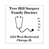 Artsen en medische praktijk rubberstempel (Afrduk)