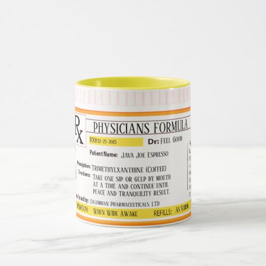 Artsen Formule Voorschrift RX Mok (Midden)