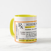Artsen Formule Voorschrift RX Mok (Voorkant links)