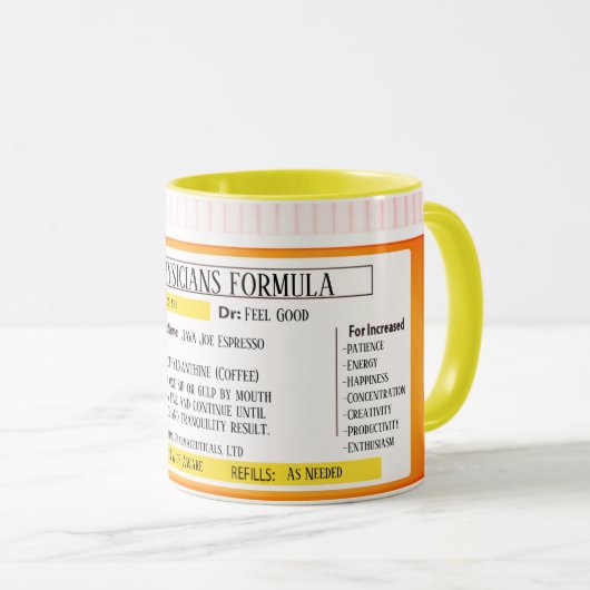 Artsen Formule Voorschrift RX Mok (Voorkant rechts)