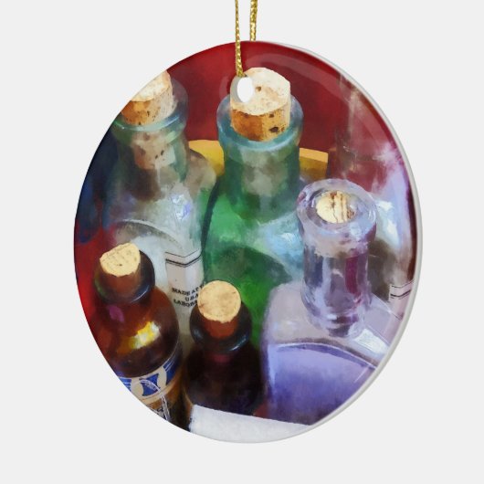 Artsen - Geneesmiddelflesjes en -blaasjes Keramisch Ornament (Links)