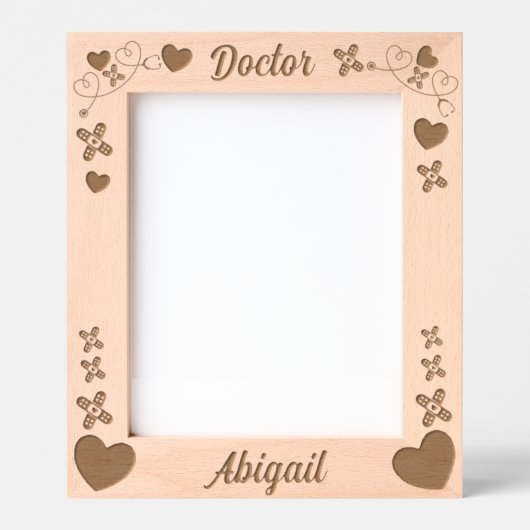 Artsen geven hartliefde gegraveerde lijstjes (Voorkant)