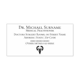 Artsen Gezondheidszorgprofessionals DIY caduceus Zelfinktende Stempel